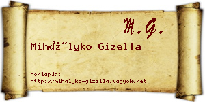 Mihályko Gizella névjegykártya